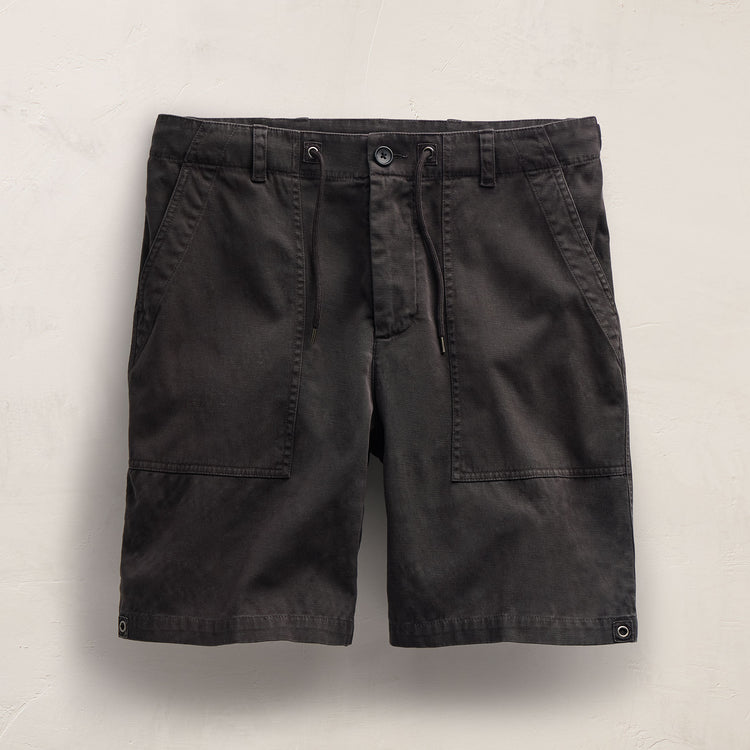 Slub Cotton Utility Flight Short in Magma Pigment | James Perse Los Angeles