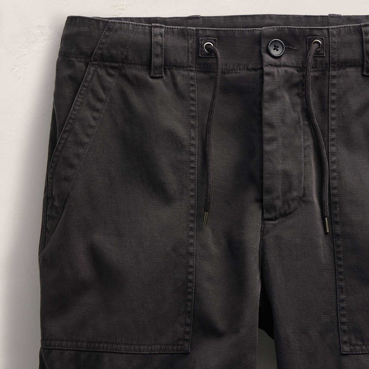 Slub Cotton Utility Flight Short in Magma Pigment | James Perse Los Angeles