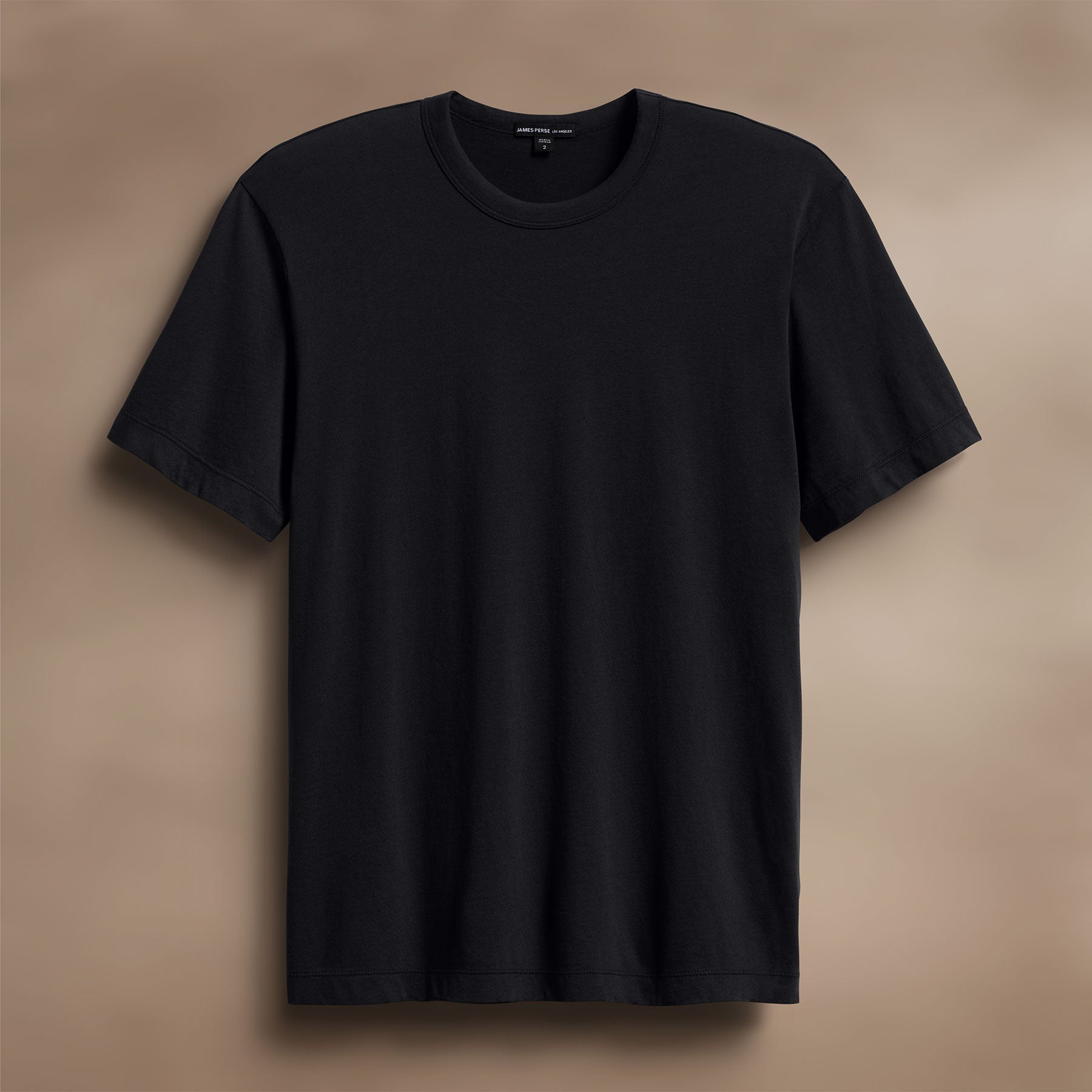 Brushed Lotus Crew in Black | James Perse Los Angeles