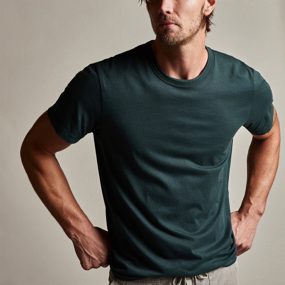 Brushed Lotus Crew in Canopy | James Perse Los Angeles
