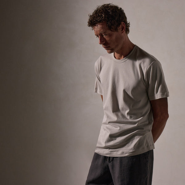 Brushed Lotus Crew in Salt | James Perse Los Angeles