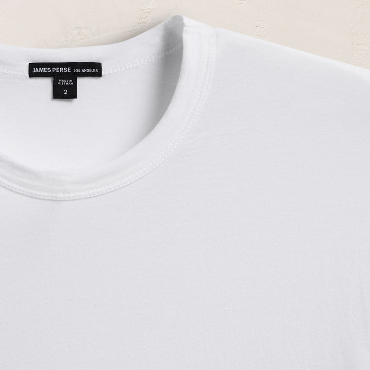 Brushed Lotus Crew in White | James Perse Los Angeles