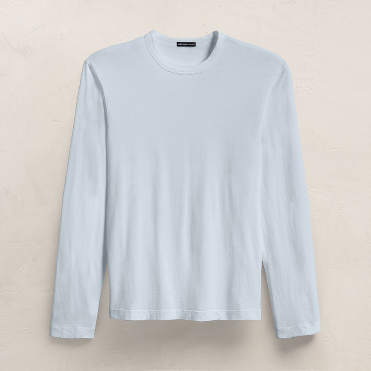 Brushed Lotus Long Sleeve Crew in Memory | James Perse Los Angeles