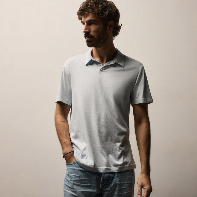Brushed Lotus Polo in Memory | James Perse Los Angeles