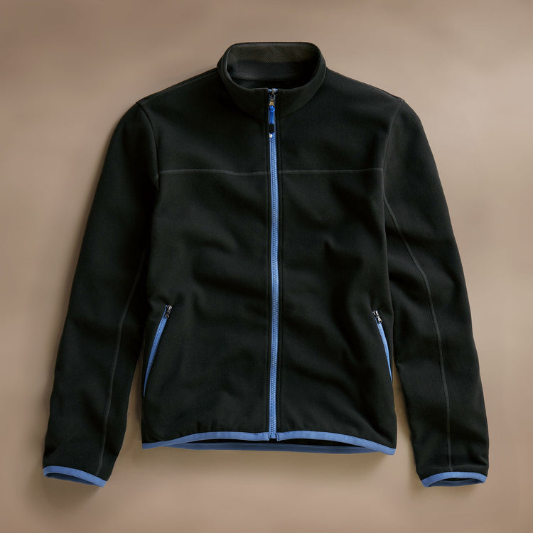 Brush Scuba Zip Front Sport Jacket   in Carbon/Blue | James Perse Los Angeles