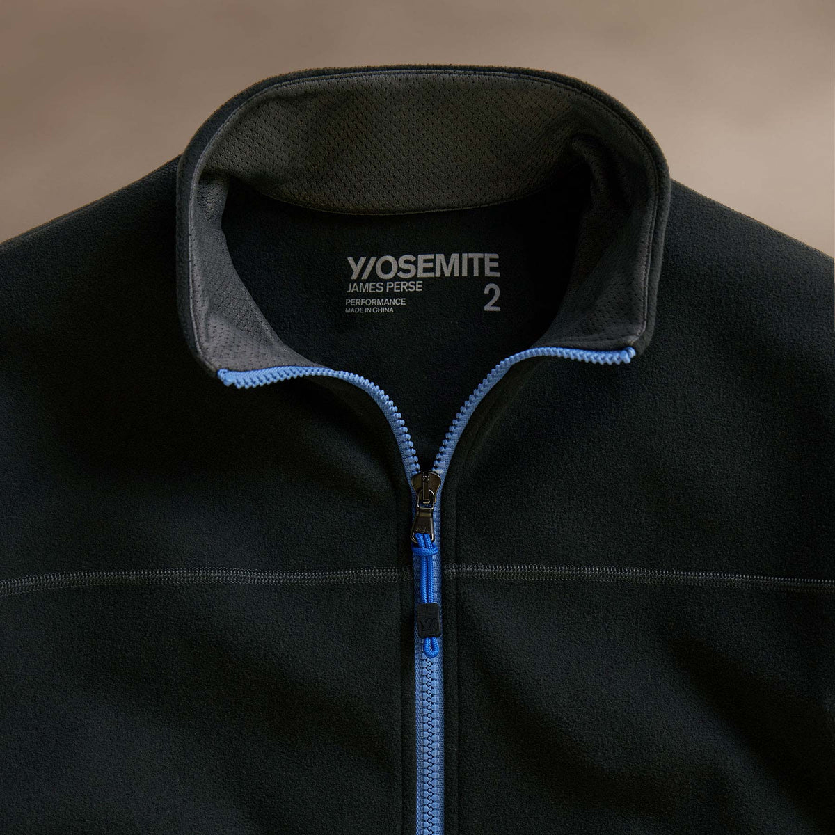 Brush Scuba Zip Front Sport Jacket   in Carbon/Blue | James Perse Los Angeles