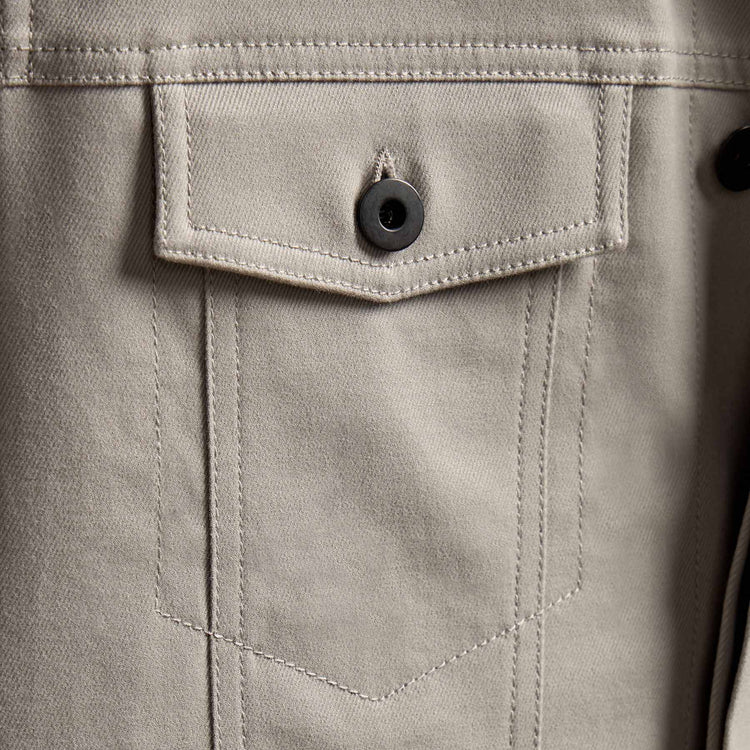 Cashmere Touch Cotton Jean Jkt in Light Tan | James Perse Los Angeles