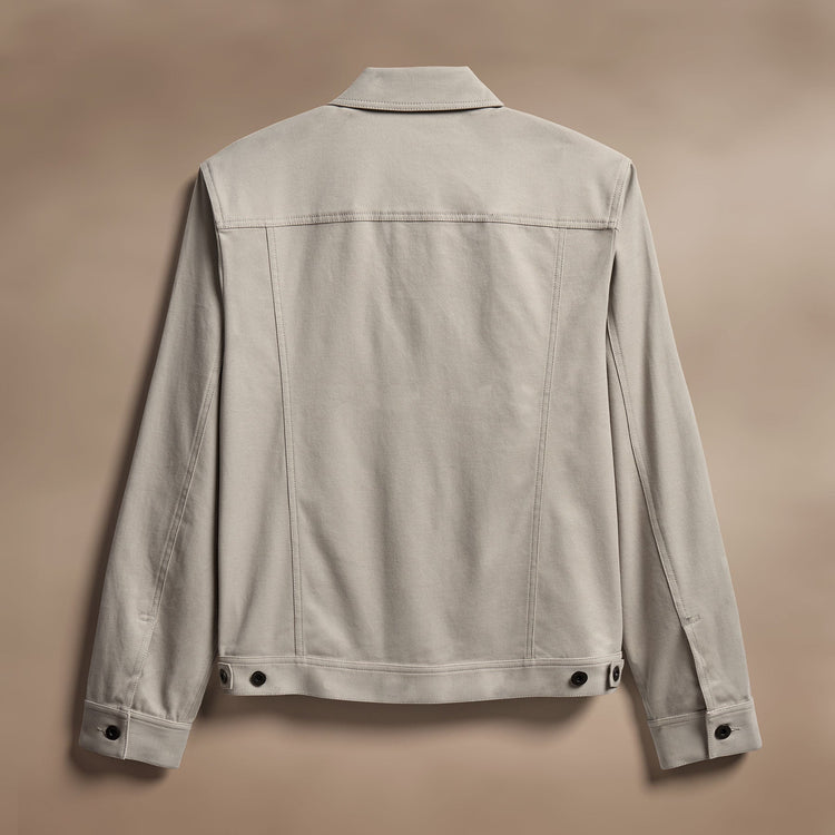 Cashmere Touch Cotton Jean Jkt in Light Tan | James Perse Los Angeles