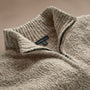 Cotton Wool Blend Chunky Half Zip  in Stone | James Perse Los Angeles