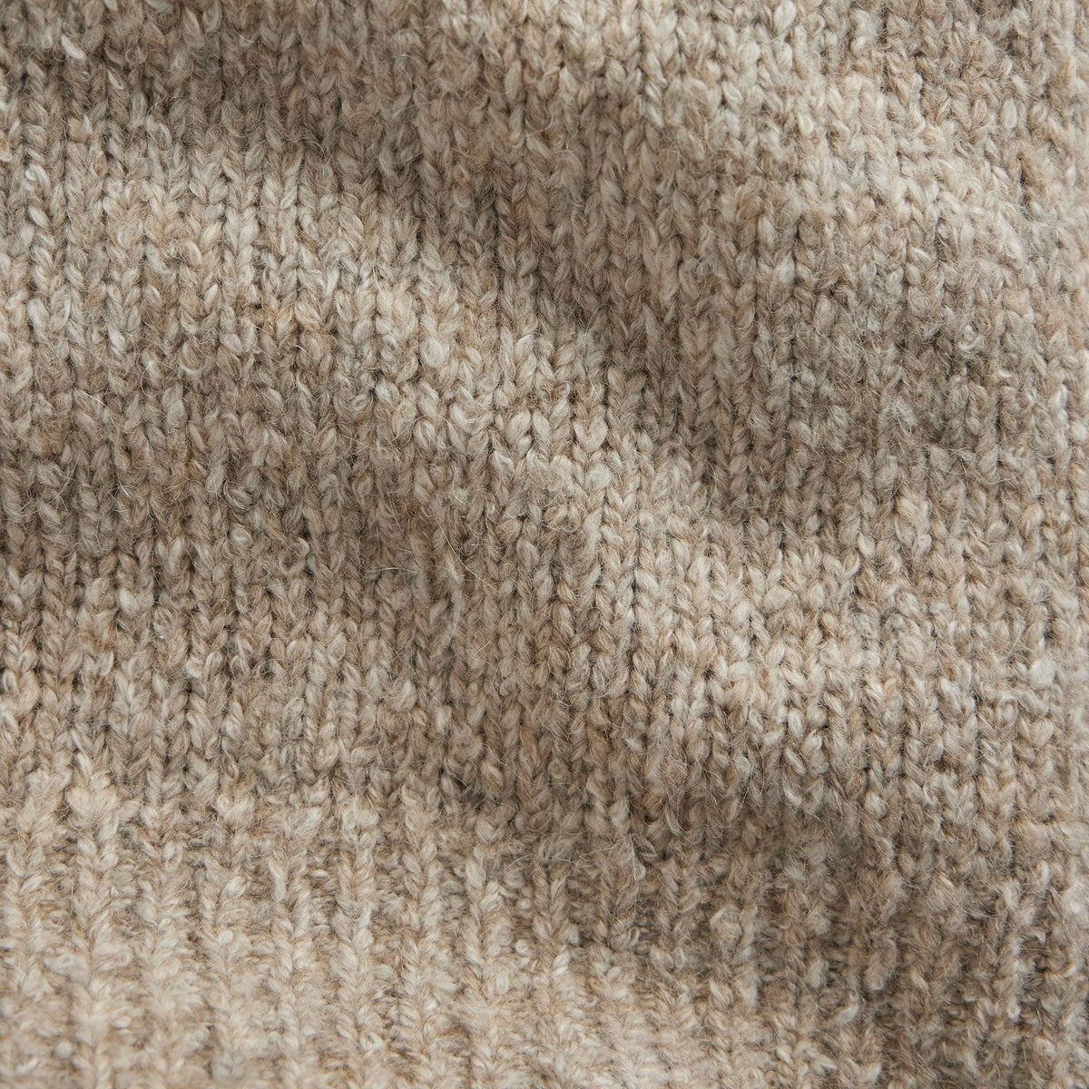 Cotton Wool Blend Chunky Half Zip  in Stone | James Perse Los Angeles