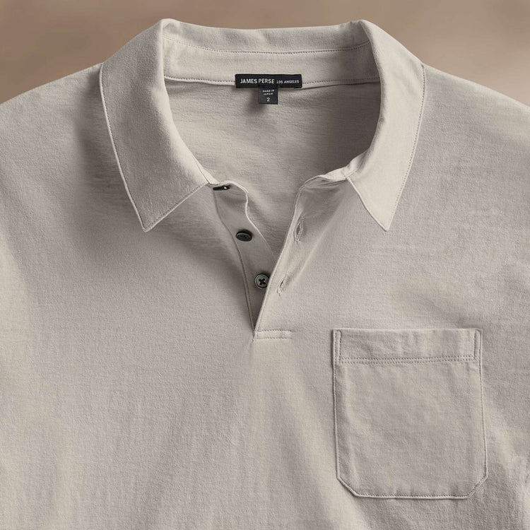 Cotton Linen Pocket Polo in Salt | James Perse Los Angeles