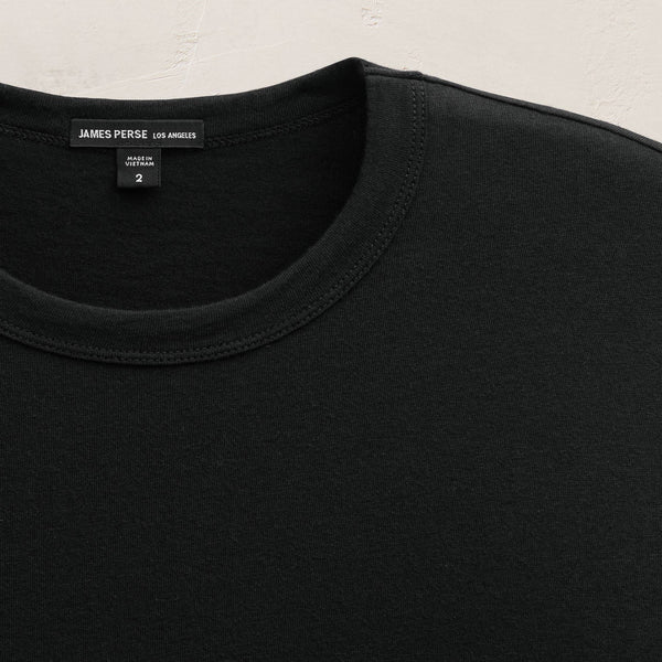Cotton Cashmere Long Sleeve Tee in Black | James Perse Los Angeles