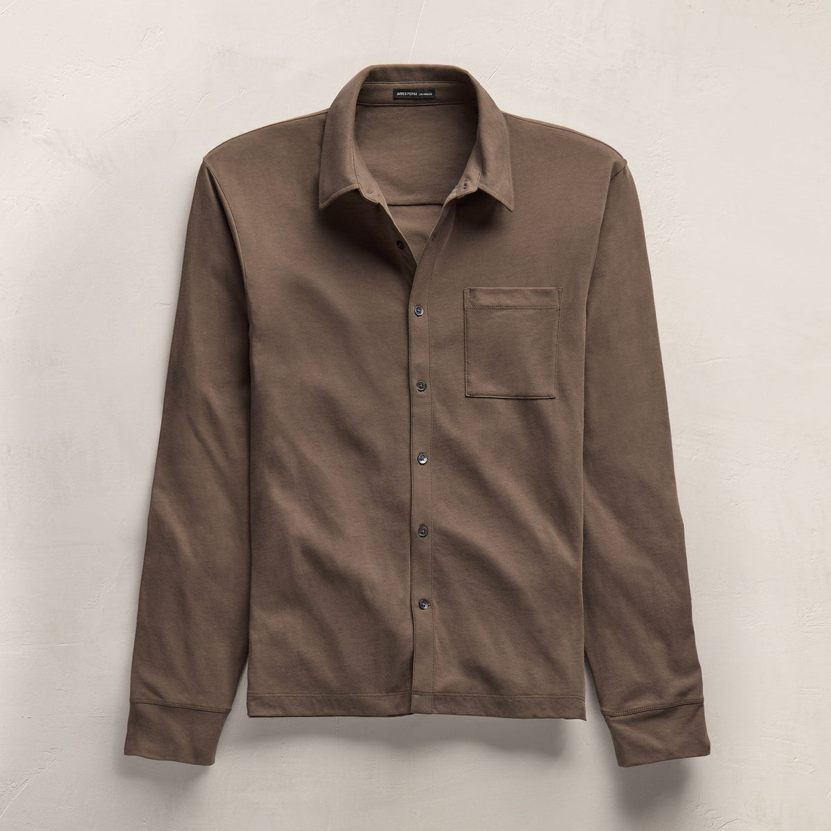Clean Finish Jersey Shirt in Caribou | James Perse Los Angeles