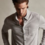 Clean Finish Jersey Shirt in Fog | James Perse Los Angeles