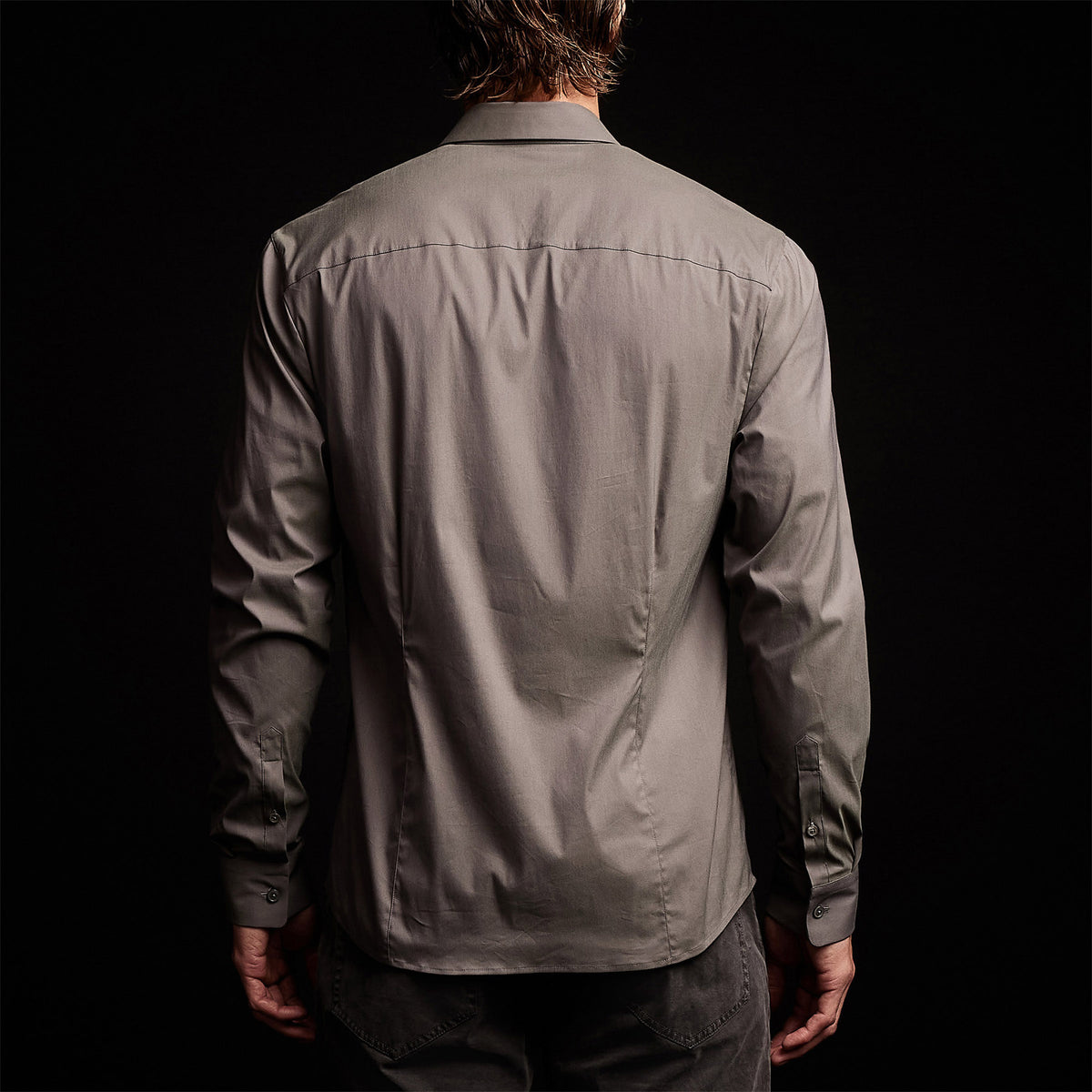 Matte Stretch Poplin Dress Shirt in Dusk | James Perse Los Angeles