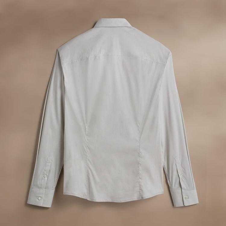 Matte Stretch Poplin Dress Shirt in Light Mist | James Perse Los Angeles