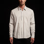 Matte Stretch Poplin Dress Shirt in Silver | James Perse Los Angeles