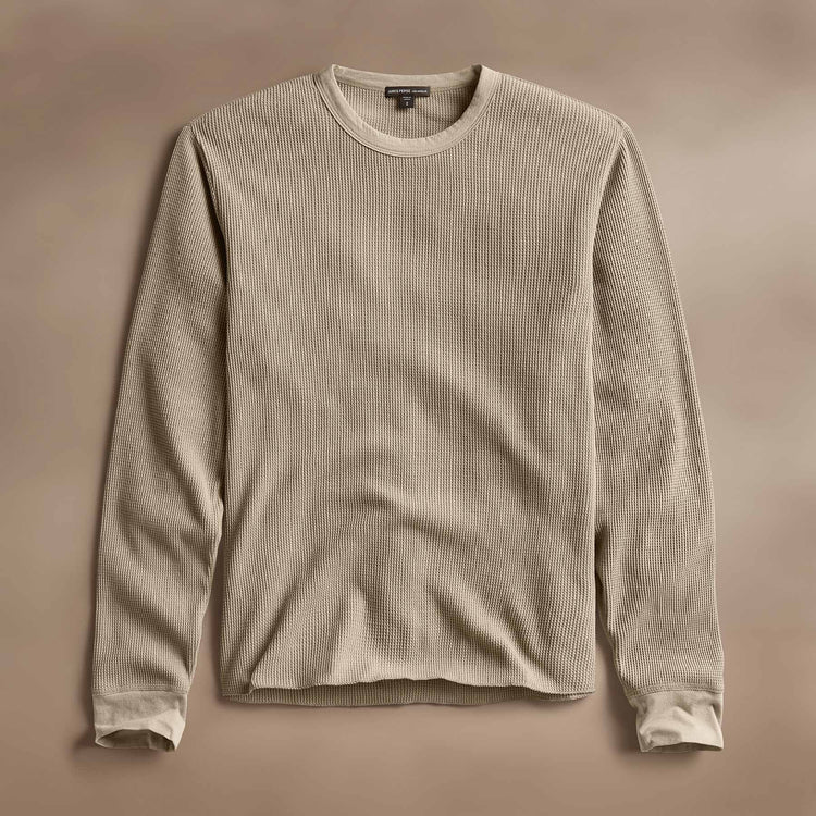Mrcrzd Lts Mirco Thrml Long Sleeve Crew in Overcast | James Perse Los Angeles