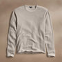 Cotton Linen Waffle Crew in Salt | James Perse Los Angeles