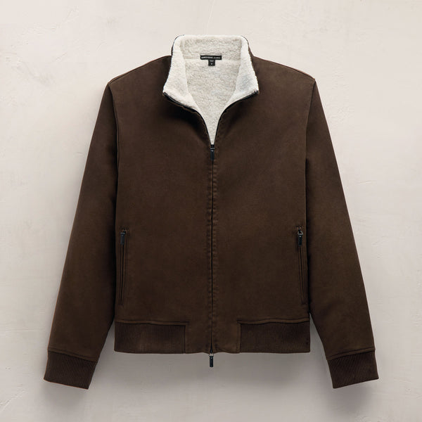 Cotton Moleskin Flight Jacket in Porcupine | James Perse Los Angeles
