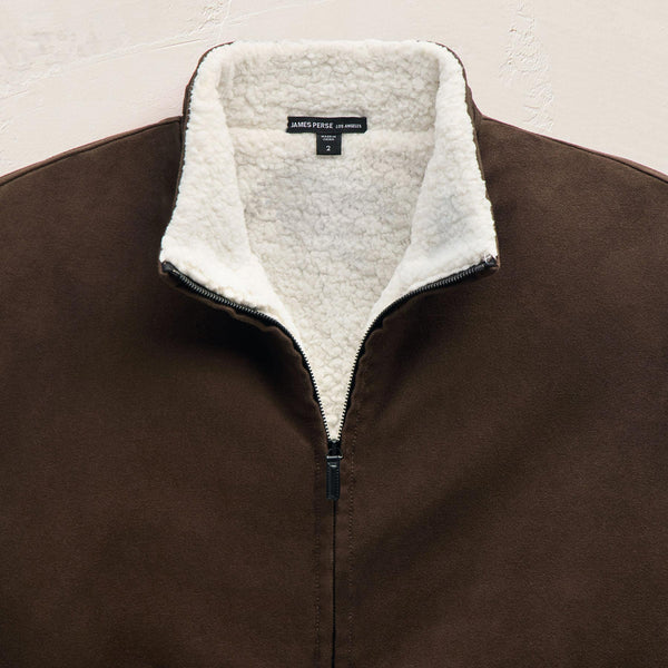 Cotton Moleskin Flight Jacket in Porcupine | James Perse Los Angeles