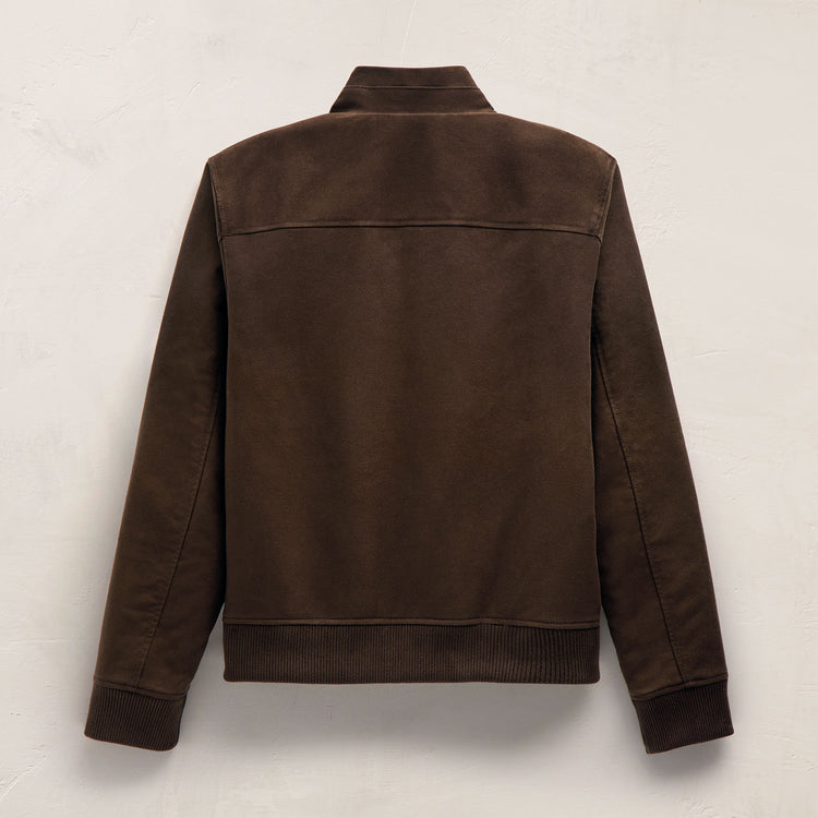 Cotton Moleskin Flight Jacket in Porcupine | James Perse Los Angeles