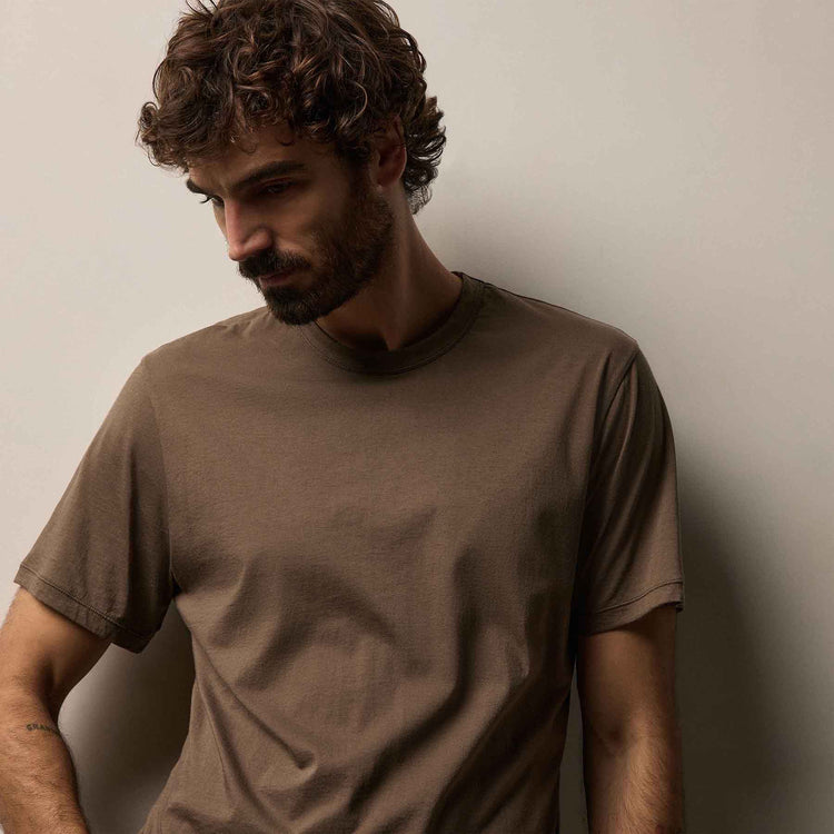 Luxe Lotus Jersey Tee in Caribou | James Perse Los Angeles