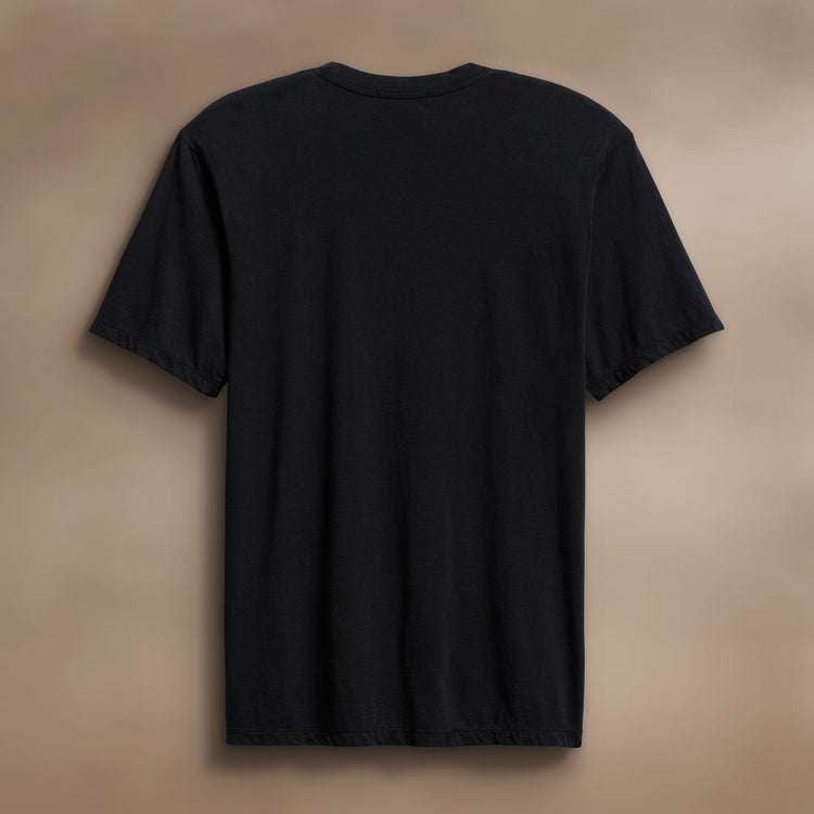 Luxe Lotus Jersey V Neck in Black | James Perse Los Angeles