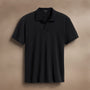 Luxe Lotus Jersey Polo in Black | James Perse Los Angeles