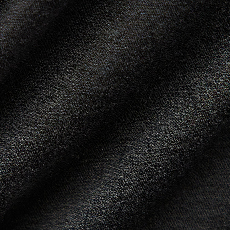 Luxe Lotus Jersey Long Sleeve Polo in Black | James Perse Los Angeles