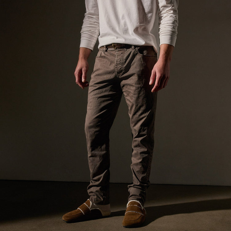 Brushed Twill 5 Pocket Pant  in Loam Pigment | James Perse Los Angeles