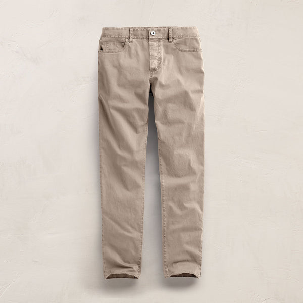 Brushed Twill 5 Pocket Pant in Stone Pigment | James Perse Los Angeles