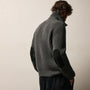Zip Front Sweater in Anthracite/Black | James Perse Los Angeles