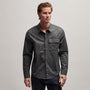 Garment Washed Shirt in Anthracite | James Perse Los Angeles