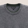 Italian Spun Cashmere Crew in Mid Grey/Forest | James Perse Los Angeles