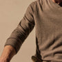 Italian Spun Cashmere Vee in Warm Brown/Mid Brown | James Perse Los Angeles