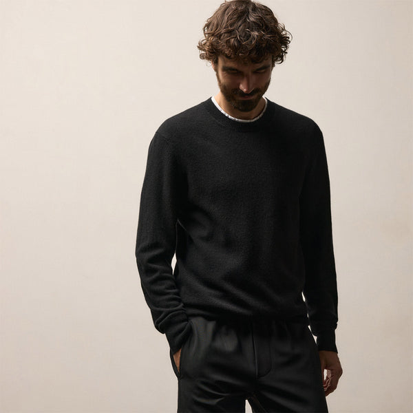 Italian Spun Cashmere Sweater in Black | James Perse Los Angeles