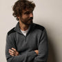 Italian Spun Cashmere Half Zip in Mid Grey | James Perse Los Angeles
