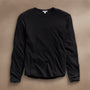 Shirttail Hem Crew in Black | James Perse Los Angeles