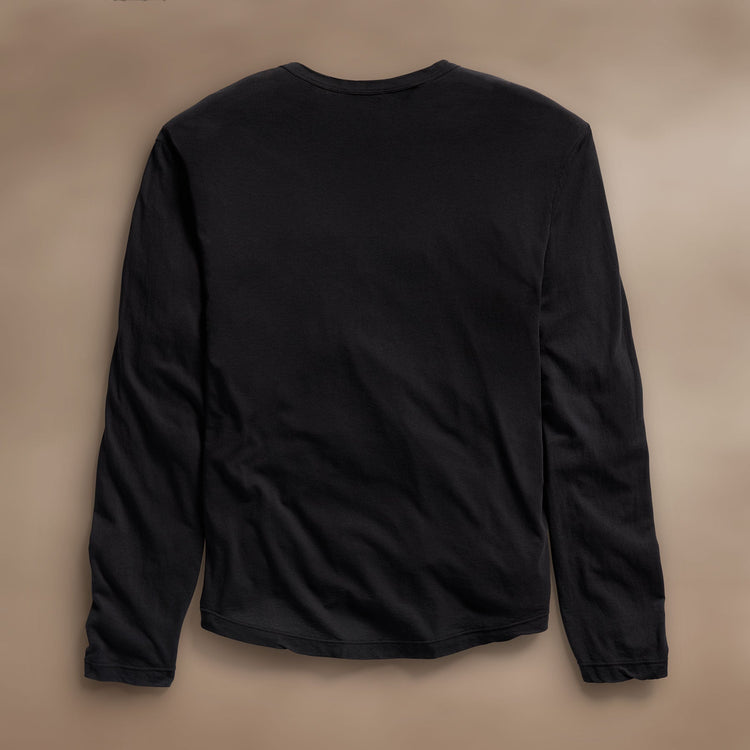 Shirttail Hem Crew in Black | James Perse Los Angeles