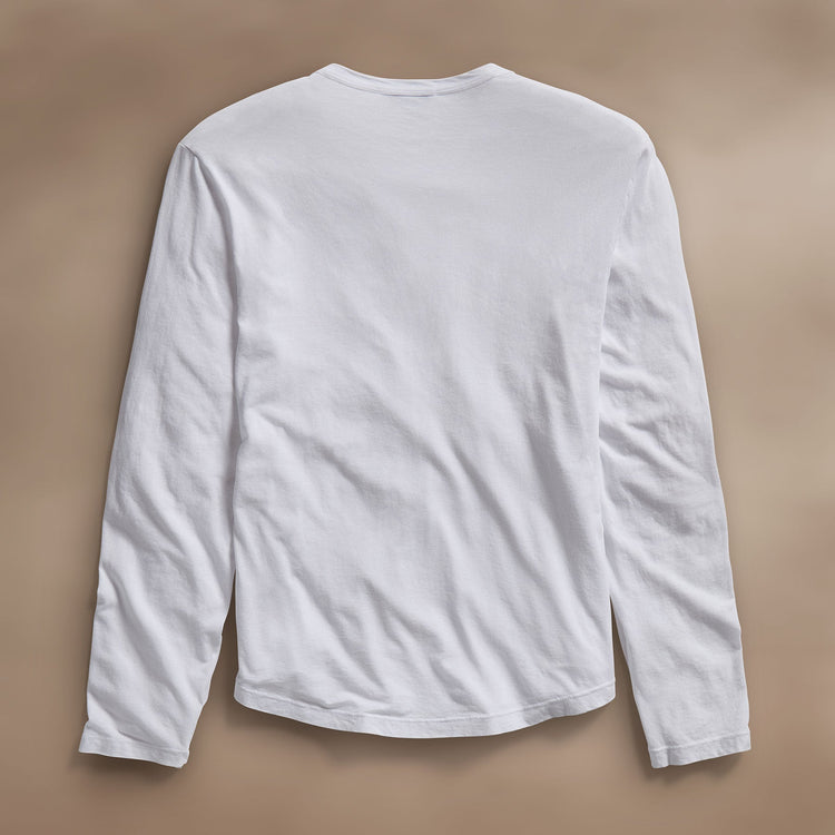 Shirttail Hem Crew in White | James Perse Los Angeles