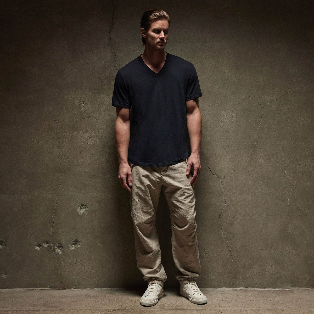 Clear Jersey V Neck in Deep | James Perse Los Angeles