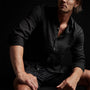 Classic Linen Shirt in Black | James Perse Los Angeles