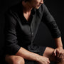 Classic Linen Shirt in Black | James Perse Los Angeles