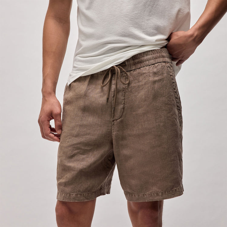 Relaxed Fit Linen Short in Cargo Pigment | James Perse Los Angeles