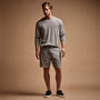 Relaxed Fit Linen Short in Silver Grey Pigment | James Perse Los Angeles