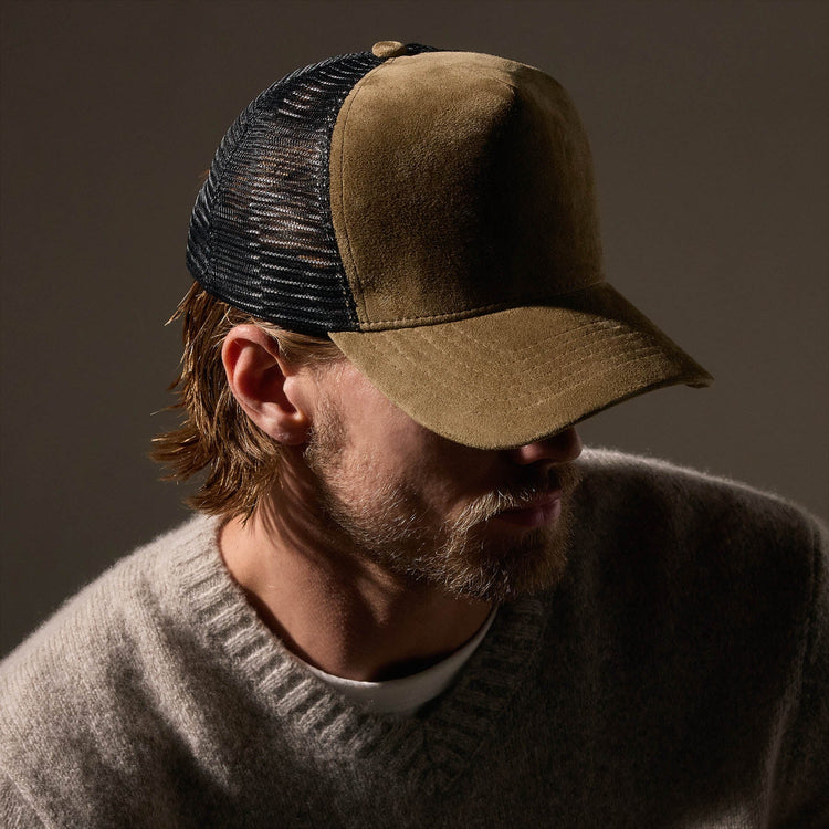 Kid Suede Trucker Hat  in String | James Perse Los Angeles