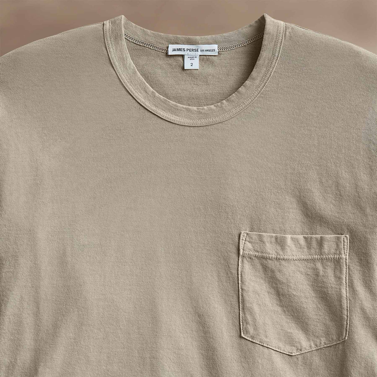 Lightweight Jersey Pocket Tee in Overcast Pigment | James Perse Los Angeles