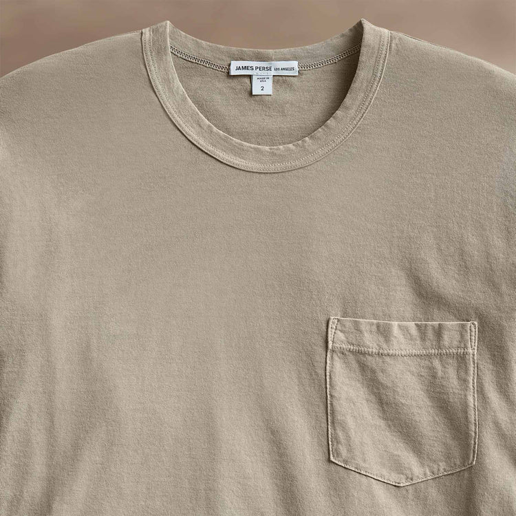 Lightweight Jersey Pocket Tee in Overcast Pigment | James Perse Los Angeles