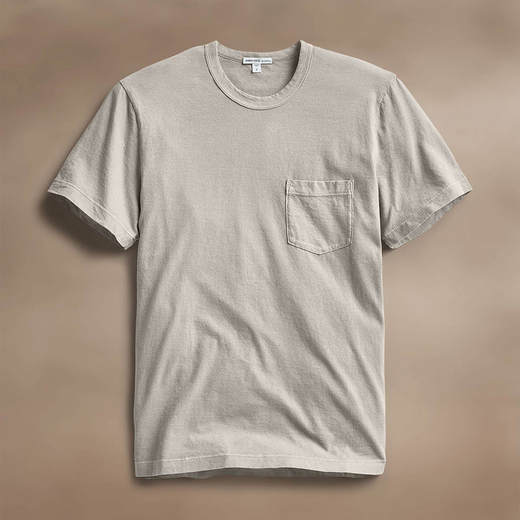 Lightweight Jersey Pocket Tee in Salt Pigment | James Perse Los Angeles
